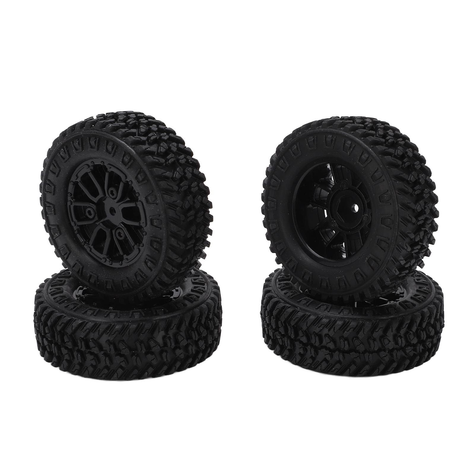 

4PCS 55mm Plastic Wheel Rim Rubber Front Rear Tire Set for Axial SCX24 124 RC Crawler Car