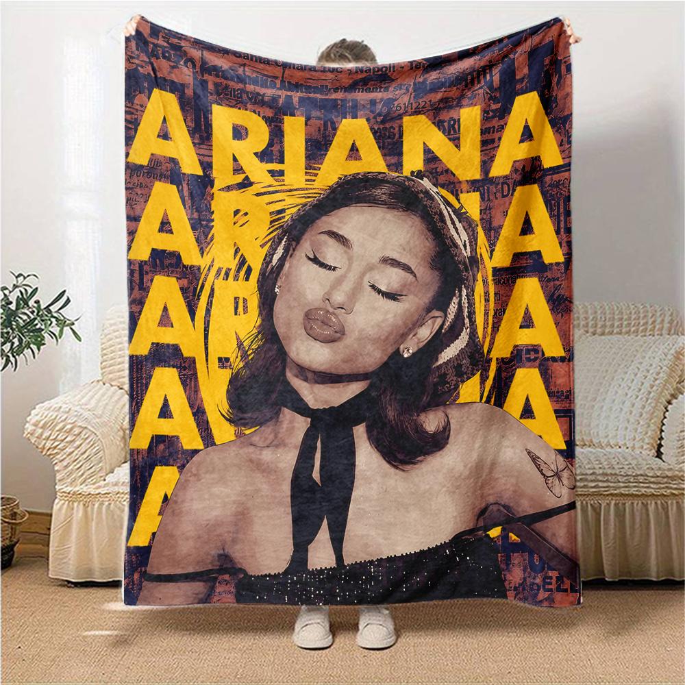 Ariana Grande Pop Art Blanket Soft Throw Blanket For Home Bedroom Bed Sofa Travel Office Solid Christmas Blanket