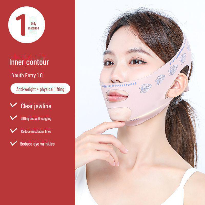 V-Face Lifting Bandage, Face Shaping & Sculpture, Firming, Enhancing Nasolabial Folds, Reducing Double Chin, Targeting Masseter Muscle, Sleeping Mask