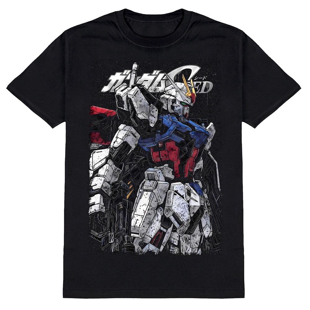 

Summer T-shirt Gundam Mecha Anime Men and Women Harajuku Vintage Short Sleeve Oversized Casual Loose Fitness Comfortable Y2k Top 4XL