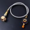 LPG Flat Cylinder Tank Container Adapter Propane Refill Adapter Gas Stove Coupler Stove Metal Tube