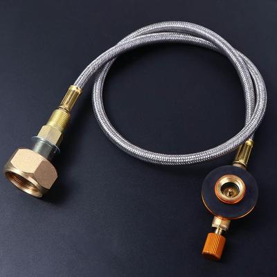 Equipment Gas Charging Valve Flat Cylinder Tank Gas Stove Coupler Container Adapter Stove Metal Tube Propane Refill Adapter