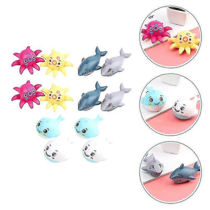 12pcs Pull-back Sea Animals Car Toy