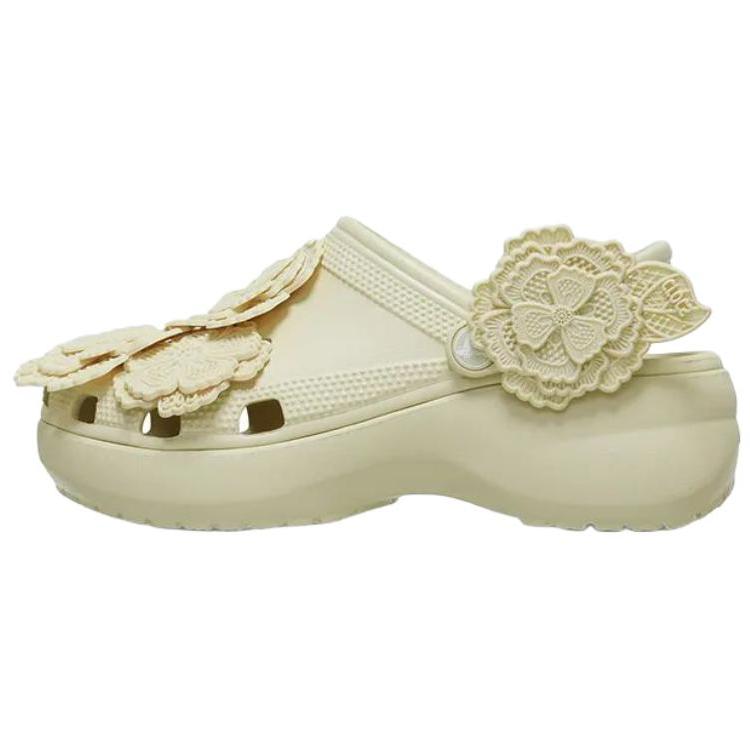 Crocs Classic Cloud Silk Flower Versatile Casual Clogs Women clogs Bone-White 212984-2Y2 36-37