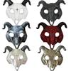 Goat Skull Halloween Mask - PU Animal Costume Prop for Parties & Escape Rooms