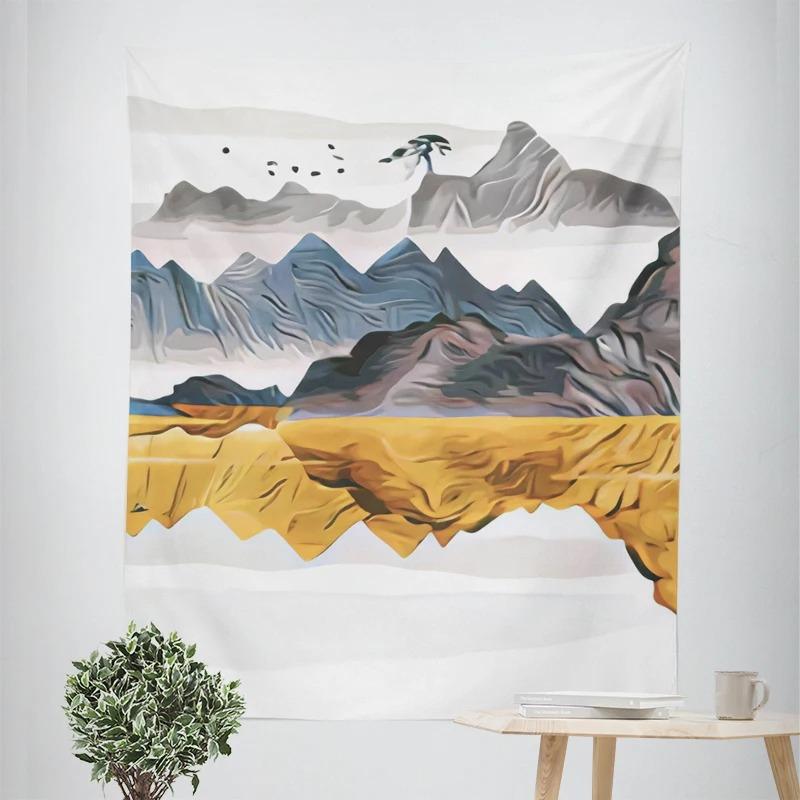 Gobelin dekoracyjny „Odbicie krajobrazu” Dekoracja ścienna do domu Biuro Salon Gobelin