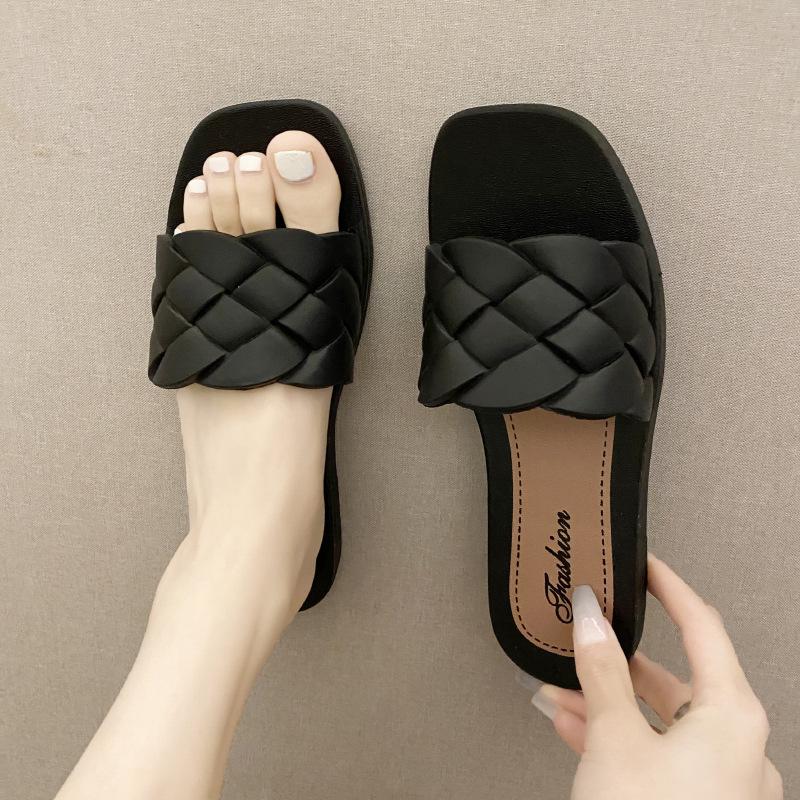 Women's Summer Diamond Pattern One-Strap Slippers: Indoor & Outdoor Wear