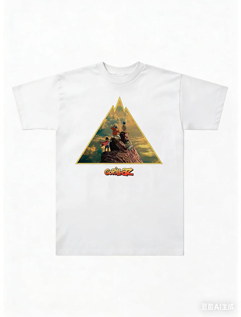 2026 Gorillaz The Mountain Album T-Shirt für Herren und Damen Re Baumwolle Sommerkleidung Hip Hop Mode T-Shirt Streetwear Unisex