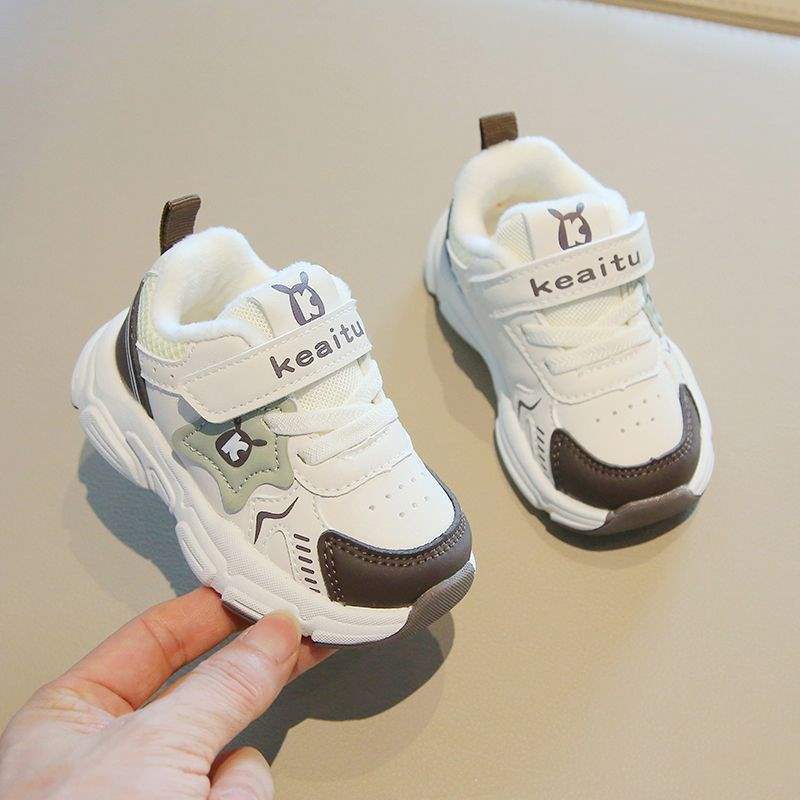 

Хлопковая обувь для мальчиков, ключевая обувь, две хлопковые теплые детские туфли для малышей, спортивная обувь на мягкой подошве, зима, новая, женская, обувь для пап 22 yards, inner length 15.5 cm