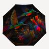 1pc Colorful Hummingbirds in Flight Automatic Opening and Closing Umbrella - Small Umbrella Suitable for Various Occasions W019