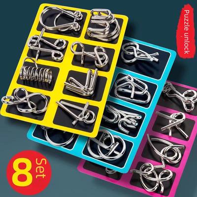 Nine-Link Luban Lock: Adult Educational Toy for Unlocking Kongming Lock and Boosting Children's Intelligence