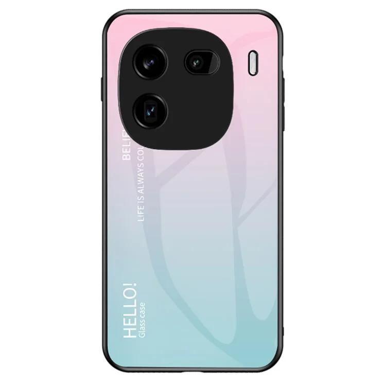 

Для vivo iQOO 12 Pro 5G чехол из закаленного стекла градиентный цвет чехол для телефона