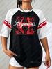 Summer Cartoon Harry Potter Print T-shirts For Women Casual Sports Football Jerseys Couple Street Tees Cosplay Clothing Y2K Tops