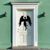 Modern Angel Wings Metal Wall Art Iron Decor for Living Room Bedroom Kitchen Garage Outdoor Garden Sturdy Construction Halloween Home Accent