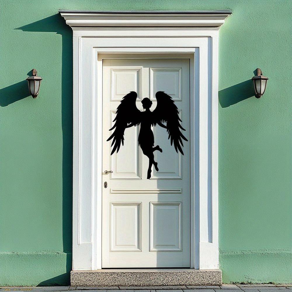 Modern Angel Wings Metal Wall Art Iron Decor for Living Room Bedroom Kitchen Garage Outdoor Garden Sturdy Construction Halloween Home Accent
