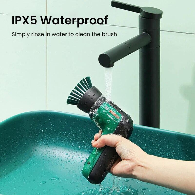 Bosch Elektrische Reinigungsbürste, multifunktionales Elektrowerkzeug, Universalbürste, 6 Köpfe