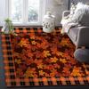 Thanksgiving Maple Leaf Pattern Carpet Autumn Atmosphere Rug Non Slip Mat Suitable Living Room Bedroom Bedside Warm Decoration