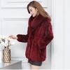 Winter Thick Plush Warm Clothes Big Size 4XL Overcoat Faux Fur Collar Fashion Ladies Coats Furry Female Coats Soft
