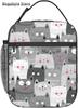 Black Cat Lunch Box Funny Cat Lunch Bag Kids Teen Girls Women Adult Cooler Insulated Floral Lunch Bag for School Work Travel