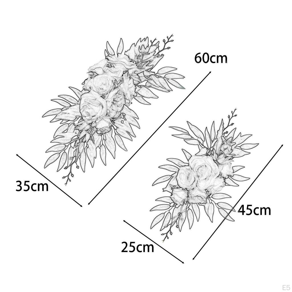 Wedding Arch Flowers Kit Corner Flower Row Decor Hanging Front Door Floral Garland for