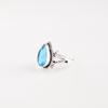 Swiss Blue Topaz Gemstone 925 Stamped Silver Jewelry Handcrafted Statement Ring RR-57-8