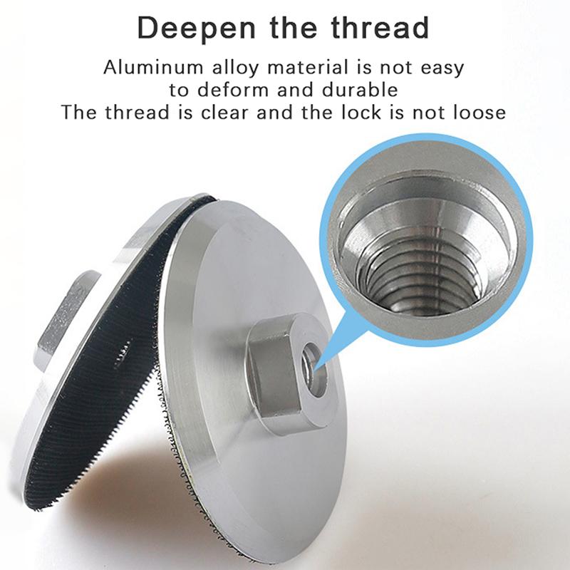 

1PC Aluminum Backer Pads 4inch Backer Pad For Diamond Polishing Pad Aluminum Base Backing Holder M14 Power Tools Accessories onesize