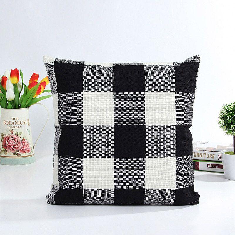 Lattice Cotton Linen Throw Pillow Case Cushion Cover With Premium Quality Material