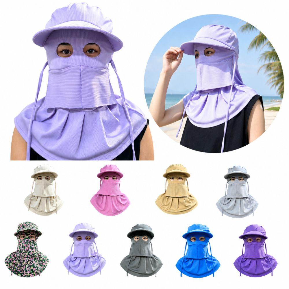Sun Protection Full-Face Sun Hat Breathable Cycling Cap Fashion Woman Bucket Hat Summer Outdoor