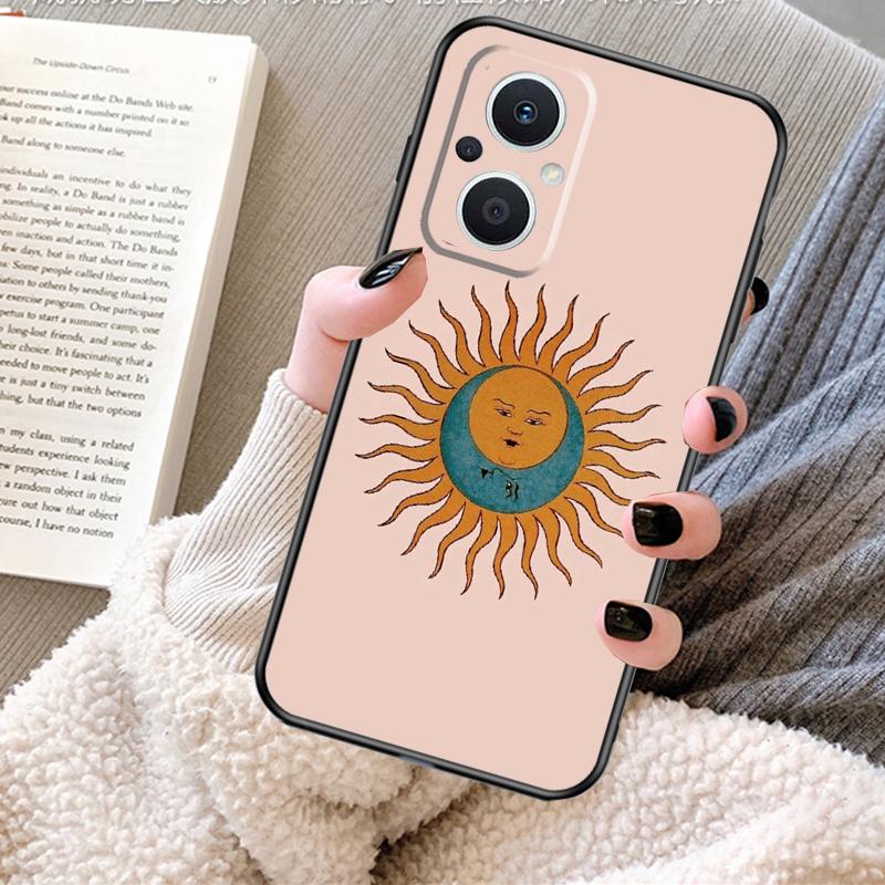 Sun Moon Case For OPPO Reno 11F 11 12 13 F 8T 7 8 10 Pro OPPO Find X8 X6 Pro X3 X5 Lite Cover Fundas
