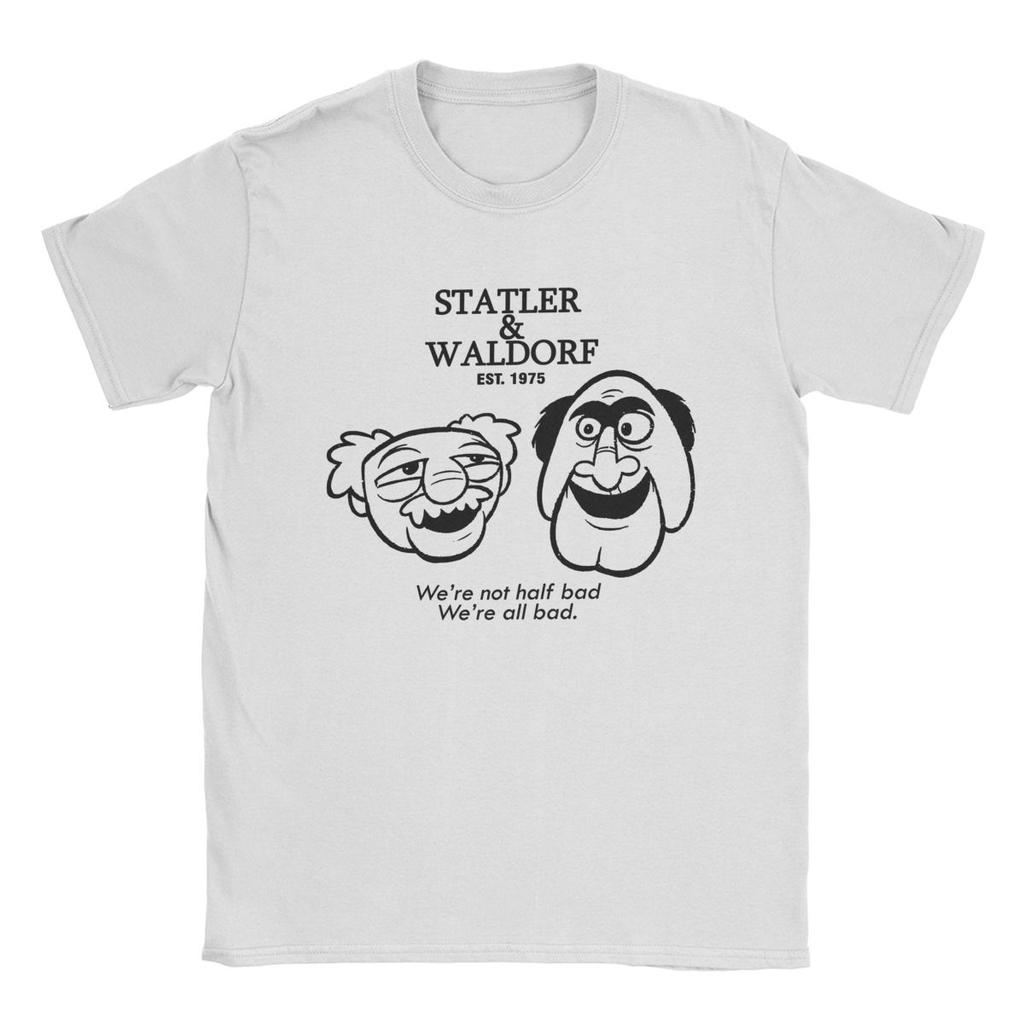 Statler Und Waldorf Herren T-Shirts Humorvolle T-Shirts Kurzarm Rundhals T-Shirt Baumwolle Geschenkidee Kleidung