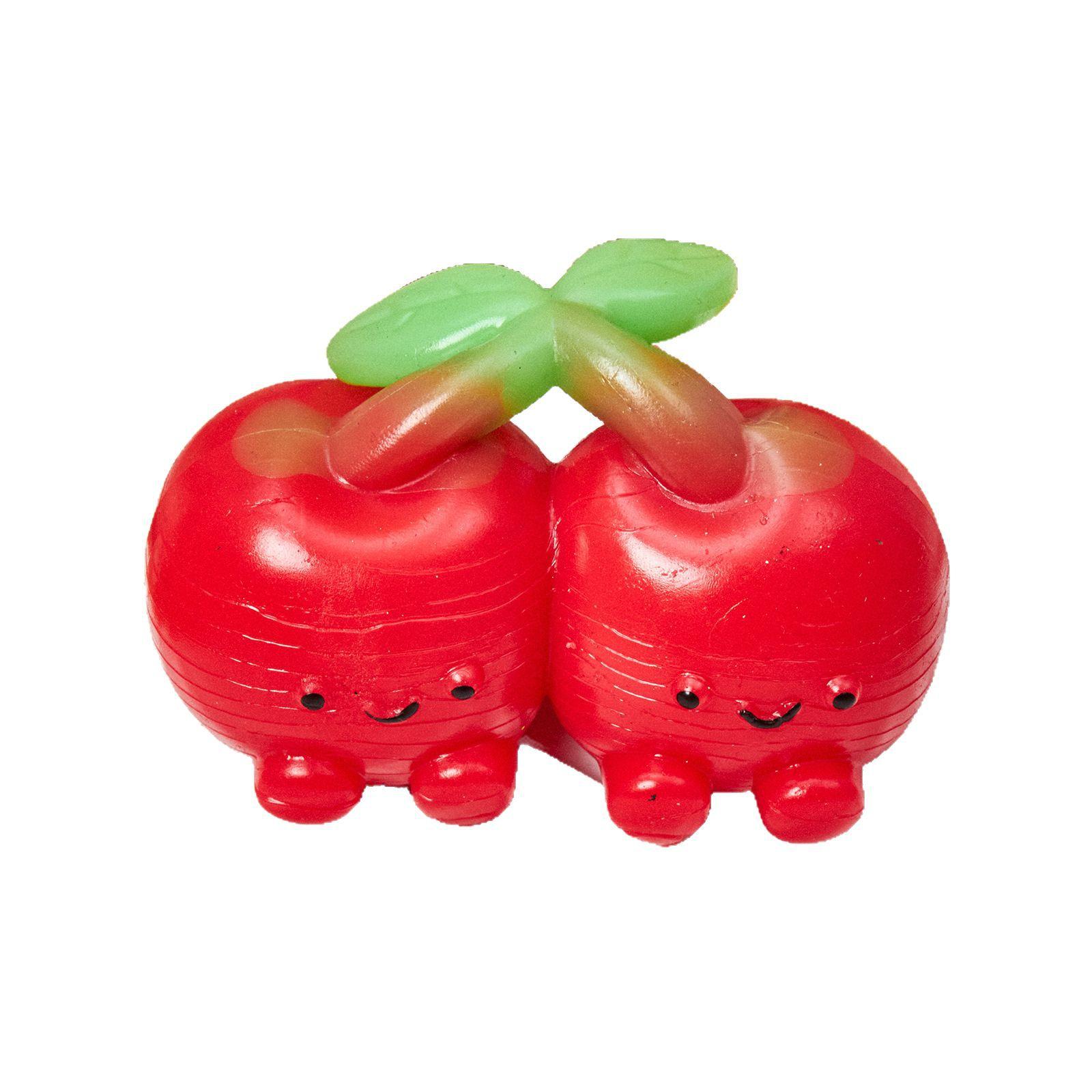 Bai Fen Bai Toys Red Toys Rot Cherry Realistic Giant Cherry Stress Toy Slow Rise Squeezable Toy Cherry Soft Anxiety Pressure Release Skateboard