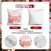 4pcs Valentine'S Day Throw Pillow Covers | Pink Floral Hearts Gift Cupcake Designs, Zip Closure, Polyester, Hand Wash Only, Suitable for Bedroom, Sofa