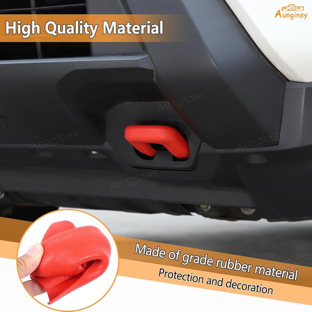 Aunginsy Front Bumper Tow Hook Covers Compatible with Nissan Frontier 2022-2025 Pickup Front Bumper Tow Trailer Hitch Receiver Cover Towing Hitch