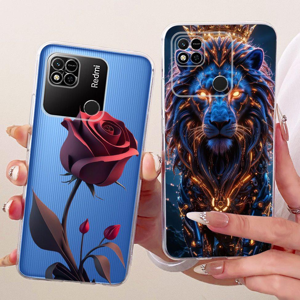 For Redmi 10A Case Cover Transparent Cute Cat Fashion Butterfly Funny Painted Casing 220233L2C 220233L2I 220233L2G