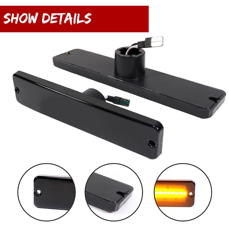 Car LED Front Bumper Side Marker Indicator Lights For Jeep Wrangler 1987-1995 Fender Flare Lamp Turn Signal Light Parking Light