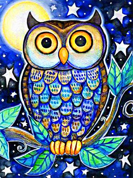 5d Diamond Painting New Owl Cartoon Full Square/round Embroidery Colorful Bird Animal Mosaic Home Decor