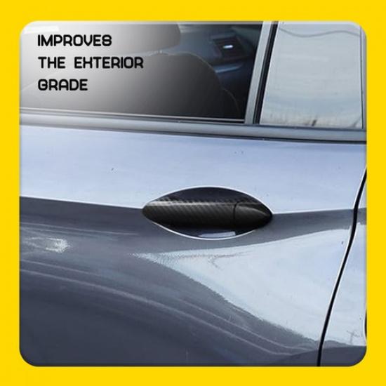 For 2013-2017 Honda Accord CARBON FIBER PRINT Door Handle Covers WITH Front SMK