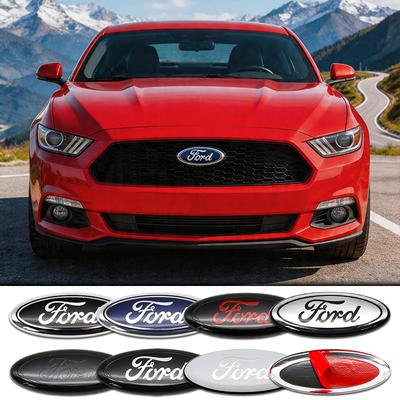 LKLE5 14.5cm Aluminum Overlay Emblem Badge For Mondeo Explorer Edge Focus Fiesta Kuga Transit Ecosport Escape MK3 Auto Accessory
