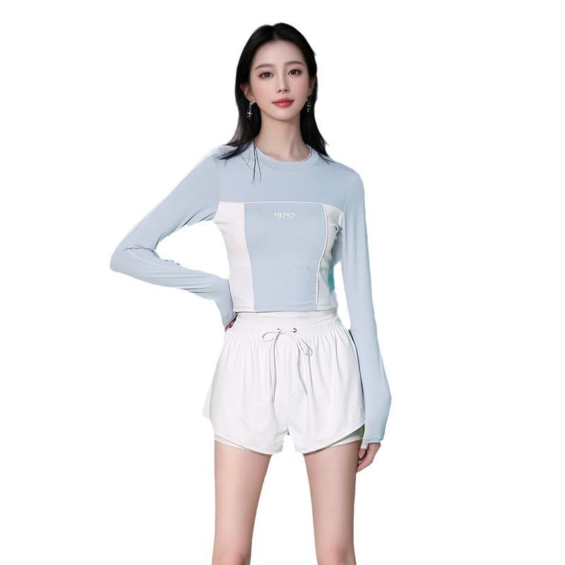 Women's Long Sleeve Conservative Tummy Control Two-Piece Swimsuit - Slimming Swimwear, 2025 Edition for Summer and Hot Springs.