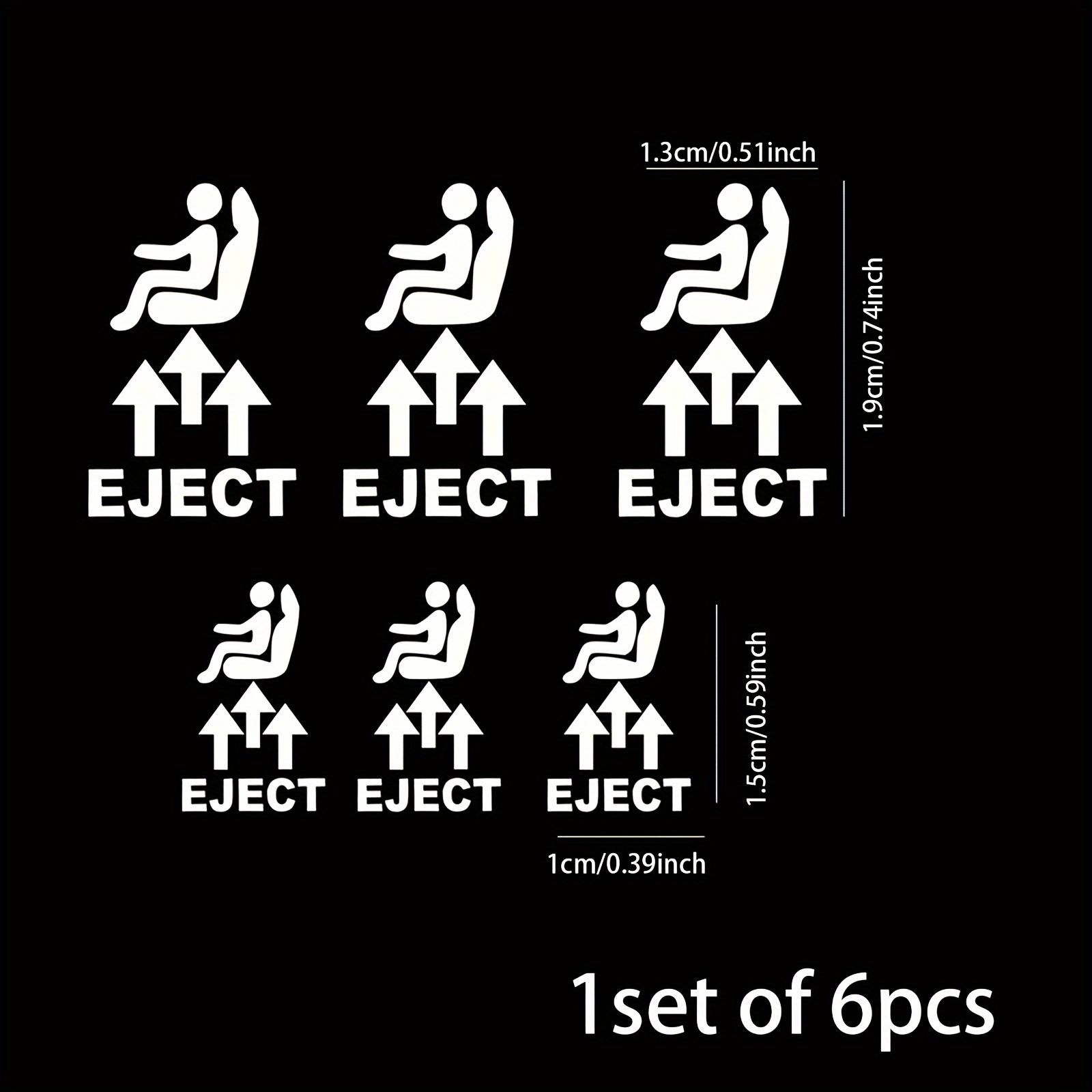 

Графические наклейки на кнопки извлечения для автомобильных панелей переключателей, набор из 6 штук, материал ПВХ, самоклеящееся крепление, подходит для пластика/стекла/металла 1cmX1.5cm