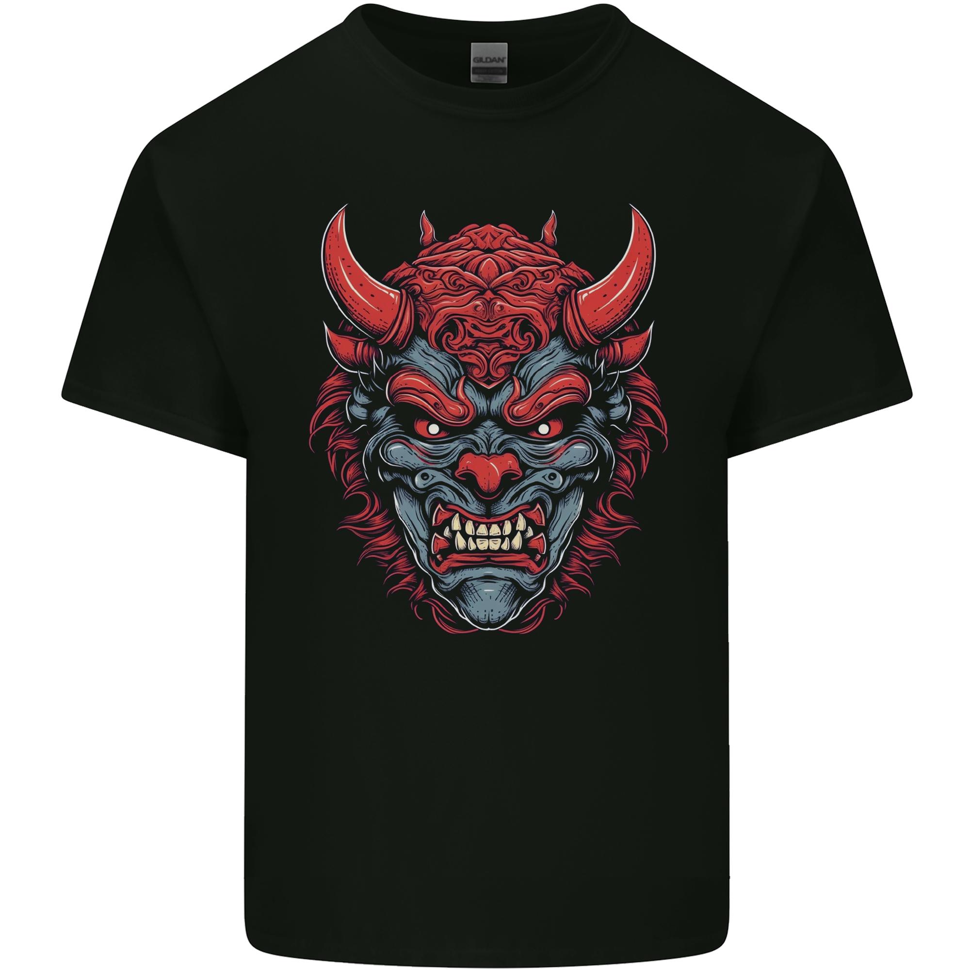 Japanese Oni Mask Samurai Ronin Bushido Unisexs Light Cotton TShirt S