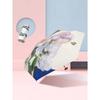 Micro Mini Manual Compact Umbrella Rose Oil Painting Umbrella Pink with Multicolored Flowers Travel Umbrella for Woman