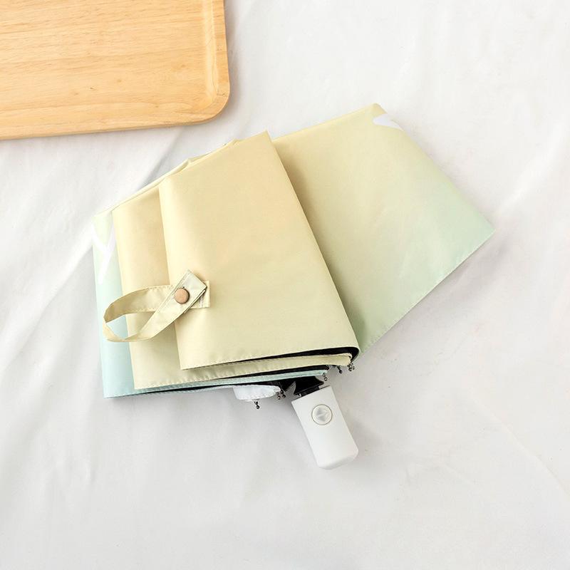 Gradient Automatic Folding Umbrella For Children And Students Dual-Use Vinyl Sunscreen And Wind-Resistant Parasol Sun Umbrella