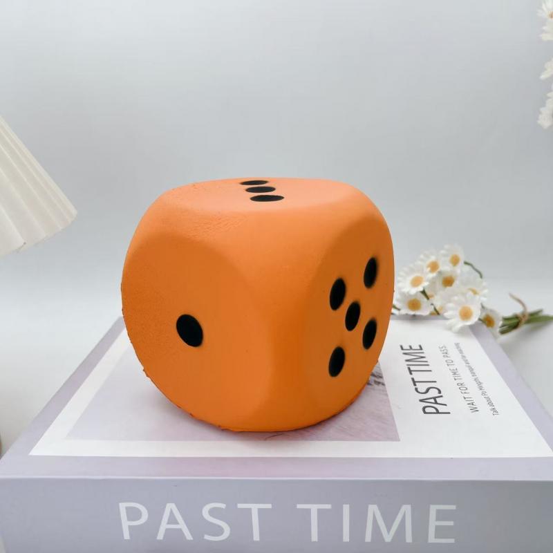 Große Weiche Würfel, Abgerundete Ecken Farbige Punkte PU-Material, Squeeze Stressabbau Unterhaltungsspiel Brettspiel Lehrwerkzeug Spielzeug, Große Würfel