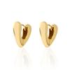 YHE0690 Heart-Shaped S925 Silver Earrings: Smooth Surface & Elegant Design for Women