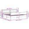 VidaXL Cadre de lit et tête de lit blanc 200x200 cm bois de pin massif, sommier, cadre de lit double, cadre de lit en bois 3306292