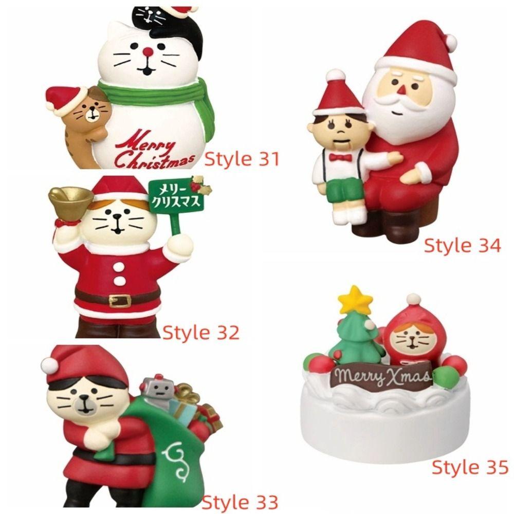 Mushroom Christmas Ornaments Miniature Resin Santa Claus Decoration  Cake Decoration
