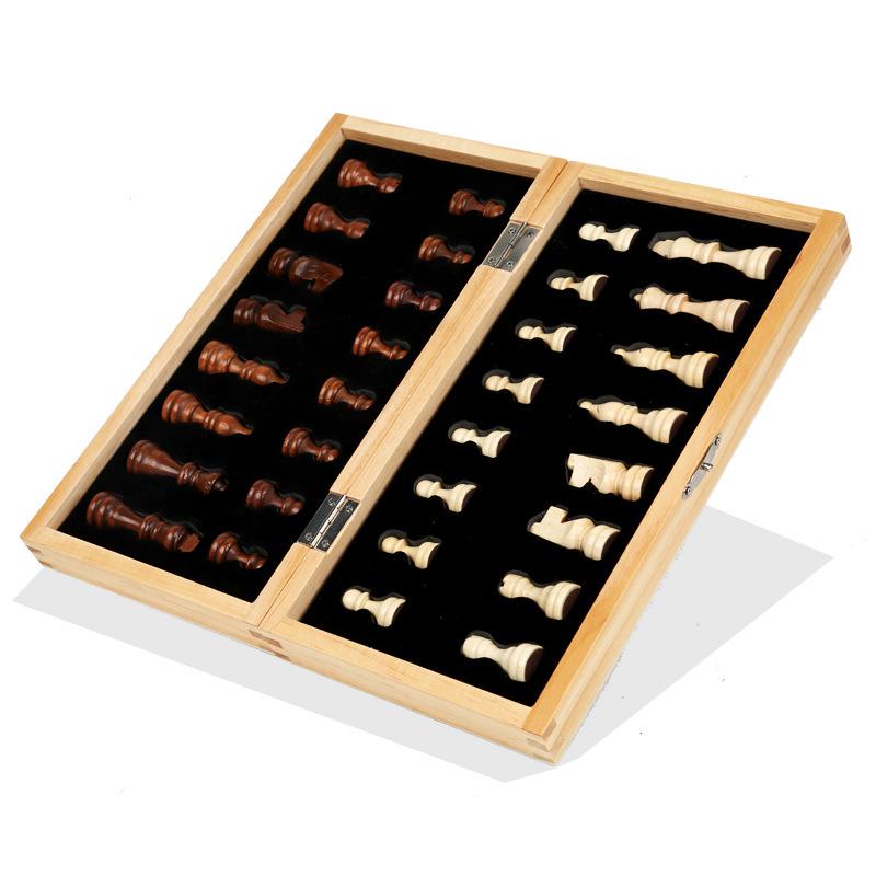 Children's Wooden Chess Board Game - Educational and Early Learning Toy for All Ages