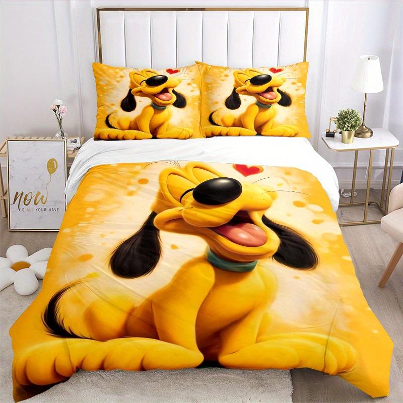 3pcs Pluto Bedding Set - Includes 1 Quilt Cover and 2 Pillowcases, Comfortable Bedding with Stylish Design for Bedroom, Machine Washable - Perfec