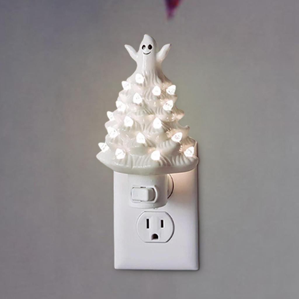 Ghost Plug In Night Light Halloween Night Light Plug In Decoration Nightlight For Kids Bedroom Home Kitchen Living Room Entrance